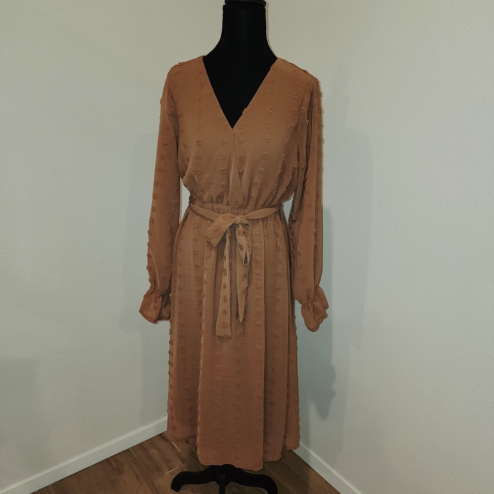 Baltic Born Tan Long Sleeve Dress